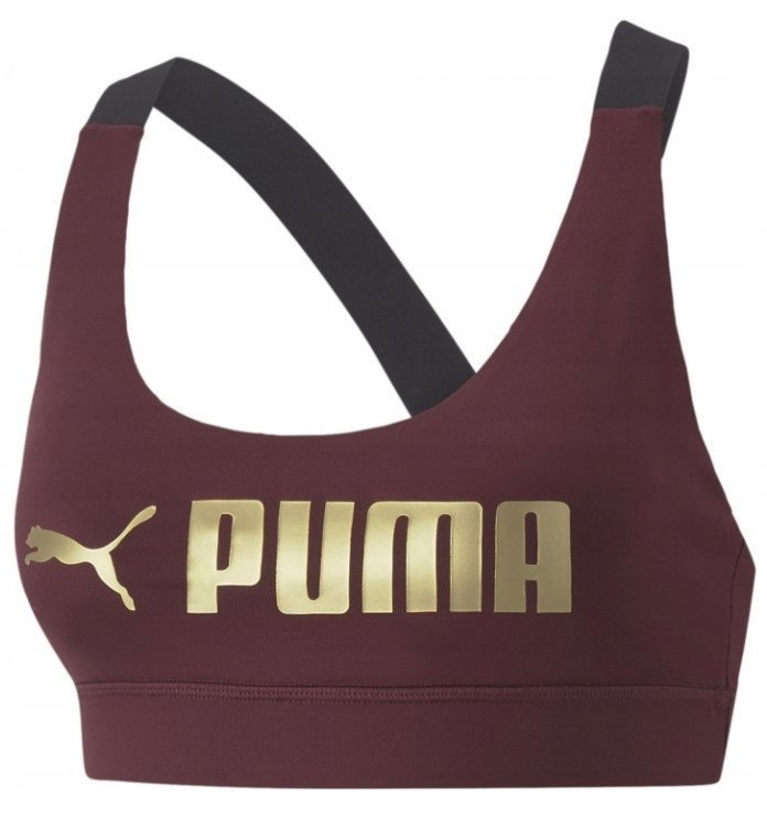 M BIUSTONOSZ PUMA NA TRENING DAMSKI BORDOWY ZŁOTY 522192 42