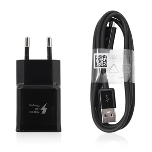Samsung Ładowarka do telefonu Samsung EP-TA20EBE z kablem MicroUSB, oryginalna, czarna, 2A - Ładowarki do telefonów - miniaturka - grafika 1