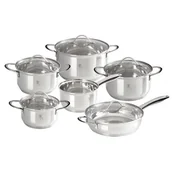 Zestawy garnków i patelni - Berlinger Haus ZESTAW GARNKÓW STALOWYCH 12 CZĘŚCIOWY SILVER JEWELLERY COLLECTION BH/6661 BH/6661 - miniaturka - grafika 1