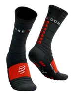 Skarpetki sportowe męskie - COMPRESSPORT Skarpetki biegowe zimowe PRORACING SOCKS WINTER black/high risk red - miniaturka - grafika 1
