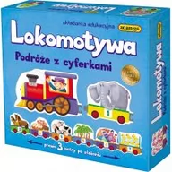 Układanki dla dzieci - Adamigo Lokomotywa podróże z cyferkami - miniaturka - grafika 1