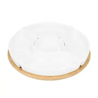 Miski i półmiski - Półmisek Fincan Z Białymi Miseczkami 30 Cm Homla - miniaturka - grafika 1