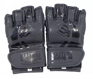 Rękawice do MMA, MASTERS GFT-MATT-BLACK NEW, czarne - Rękawice bokserskie - miniaturka - grafika 1