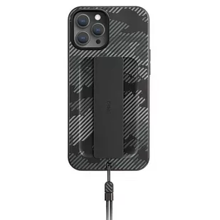 Uniq etui Heldro iPhone 12 Pro Max 6,7" czarny moro/charcoal camo Antimicrobial - Etui i futerały do telefonów - miniaturka - grafika 1