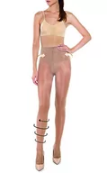 Rajstopy - Marie France Repos Active 40 den Lekko kompresyjne satynowe rajstopy z lycry, Camel, XL - miniaturka - grafika 1