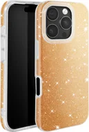 Etui i futerały do telefonów - Avizar, błyszczące etui na telefon iPhone 16 Pro Max - ultracienkie i odporne na wstrząsy, złote - miniaturka - grafika 1