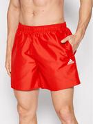 Kąpielówki męskie - Adidas Szorty kąpielowe Solid HA0384 Czerwony Regular Fit - miniaturka - grafika 1
