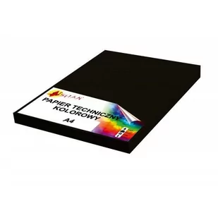 Papier kolorowy A4 160g czarny 50 arkuszy - Szkolne artykuły papiernicze - miniaturka - grafika 1