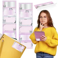 Szkolne artykuły papiernicze - KOTKI Naklejki NA ZESZYT, Szkolne naklejki imienne na podręczniki, SAMOPRZYLEPNE nalepki ZESTAW 12 NAKLEJEK x2 - miniaturka - grafika 1