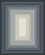 Dywany - Dywan wełniany do salonu STIM Niebieski Kwadrat AGNUS-200x200 cm - miniaturka - grafika 1