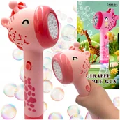 Bańki mydlane - Bańki mydlane żyrafa różowa pistolet do puszczania baniek mydlanych żyrafka - miniaturka - grafika 1