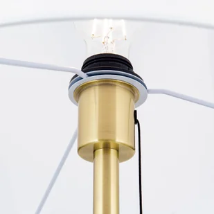 Tekstylna lampa stojąca Ludwig, stary mosiądz - Lampy stojące - miniaturka - grafika 5