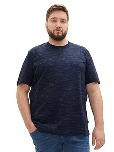 TOM TAILOR Męski T-shirt Style, 32438-Navy Soft Spacedye, 5XL, 32438-Navy Soft Spacedye, 5XL - Koszulki męskie - miniaturka - grafika 1