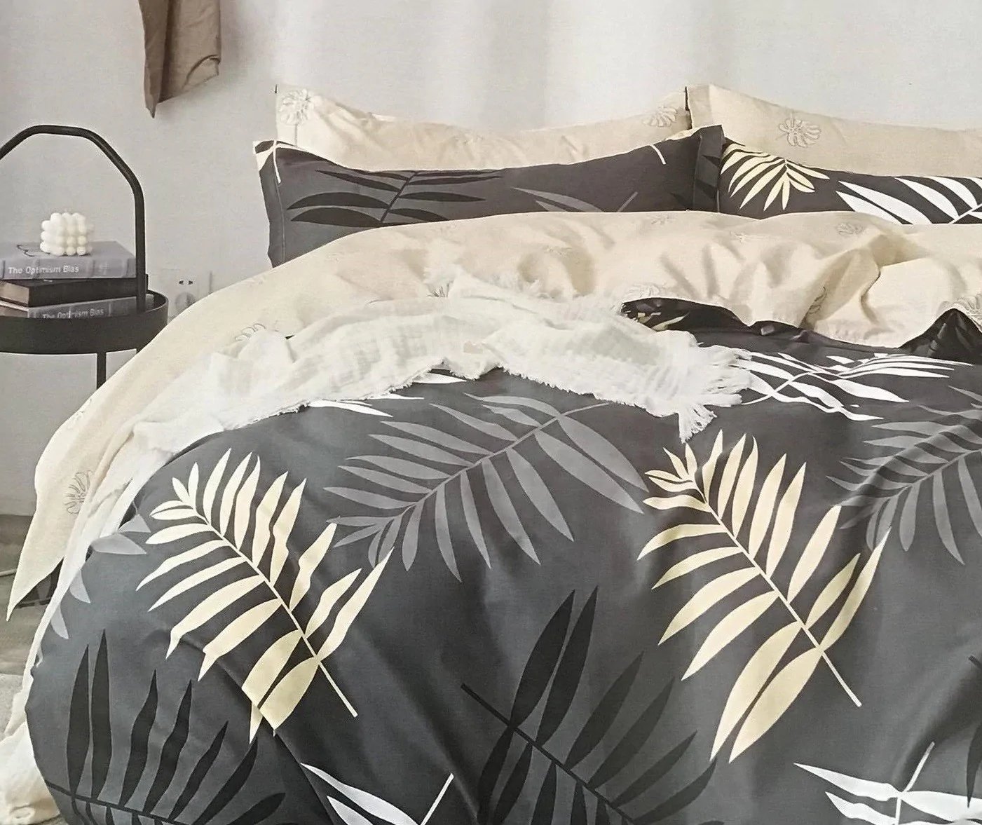 Pościel 160x200 Dwustronna Bawełna Satynowa Collection World Liście