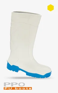 BUTY BEZPIECZNE Z POLIURETANU Z METALOWYM PODNOSKIEM PPO STRZELCE OPOLSKIE MODEL 1044, PN-EN ISO 20345, S4, CI, SRC - Obuwie robocze - miniaturka - grafika 1