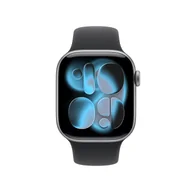 Smartwatch - Apple Watch 11 GPS 42mm z aluminium gwiezdna szarość pasek sportowy M/L Czarny - miniaturka - grafika 1