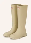 Kalosze damskie - Hunter Kalosze Downpour Tall beige - miniaturka - grafika 1