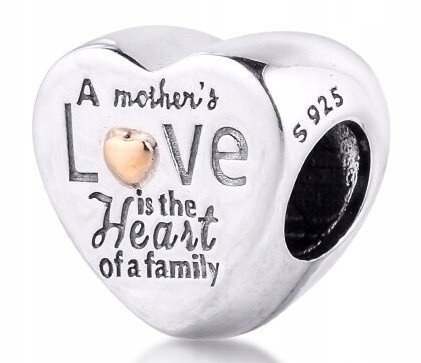 Charms Srebrny Serce Love Heart Serduszko Miłość Kocham Cię SREBRO 925