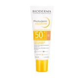 Balsamy i kremy do opalania - Bioderma Photoderm Aquafluide spf50+ ultralekki fluid przeciwsłoneczny odcień ciemny 40 ml - miniaturka - grafika 1