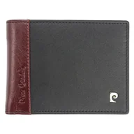 Portfele - Pierre Cardin, Portfel skórzany męski, Tilak30 8805, czarny/czerwony, ochrona RFID - miniaturka - grafika 1