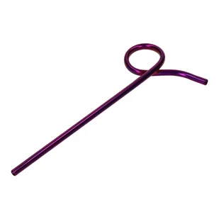 Słomka z pętelką wielorazowa stal nierdzewna purpurowa - Syropy i koncentraty owocowe - miniaturka - grafika 1