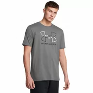 Koszulki sportowe męskie - Męski t-shirt z nadrukiem Under Armour UA Gl Foundation Update Ss - szary - UNDER ARMOUR - miniaturka - grafika 1