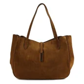 Torebki damskie - POLO RALPH LAUREN Polo ID Shopper Bag Skórzany 42 cm brązowy - miniaturka - grafika 1