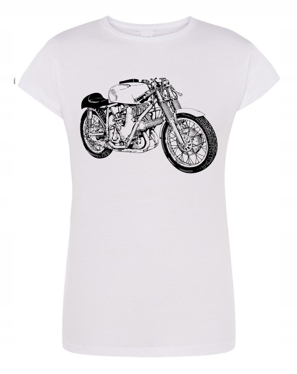 T-Shirt damski nadruk MOTOR MOTOCYKL r.L
