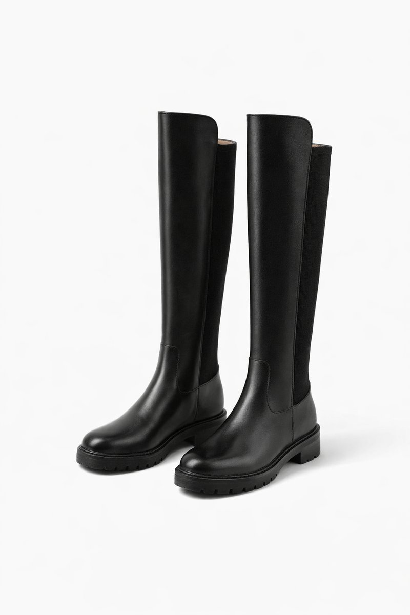 GUESS CZARNE KLASYCZNE KOZAKI Z SKÓRY NATURALNEJ ZE SŁUPKIEM 38 I3A