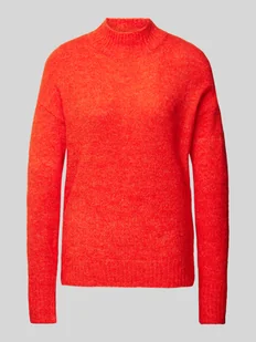 Sweter z dzianiny ze stójką model ‘Kamara’ - Swetry damskie - miniaturka - grafika 1