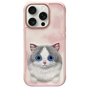 Etui i futerały do telefonów - Etui NIMMY Big Eyed Pet 2.0 Cat do Apple iPhone 16 Pro Różowy - miniaturka - grafika 1