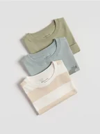 Bluzki dla niemowląt - Reserved - Bawełniany t-shirt 3 pack - jasnożółty - miniaturka - grafika 1
