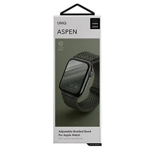 UNIQ pasek Aspen Apple Watch 40/38/41mm Braided zielony/cypress green - Akcesoria do smartwatchy - miniaturka - grafika 11