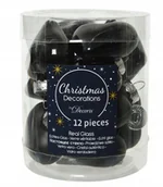 Bombki - Bombki choinkowe czarne serca zestaw 12 szt. - miniaturka - grafika 1