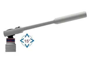 GRZECHOTKA UCHYLNA 1/2" 32 ZĘBY 250mm UCHWYT MOLETOWANY King Tony - Klucze i nasadki - miniaturka - grafika 2