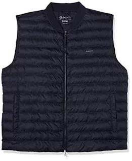 Kurtki męskie - GANT Męska kurtka Light Padded Bomber Gilet, niebieski (Evening Blue), standardowa - grafika 1