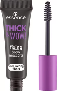 essence Thick & Wow! Fixing Brow Mascara 04 - maskara do brwi  04 Espresso Brown - Akcesoria i kosmetyki do stylizacji brwi - miniaturka - grafika 2