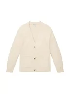 Swetry damskie - TOM TAILOR Dziewczęta Dziecięcy kardigan oversize z kieszeniami 1034597, 24018 - Light Almond, 128 - miniaturka - grafika 1