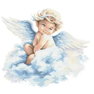 Pasmanteria - Haft krzyżykowy - Zestaw do haftu - Słodki aniołek - miniaturka - grafika 1