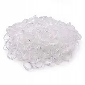 Pozostałe akcesoria fryzjerskie - Gumki Recepturki Silikonowe 300SZT Czarne - miniaturka - grafika 1