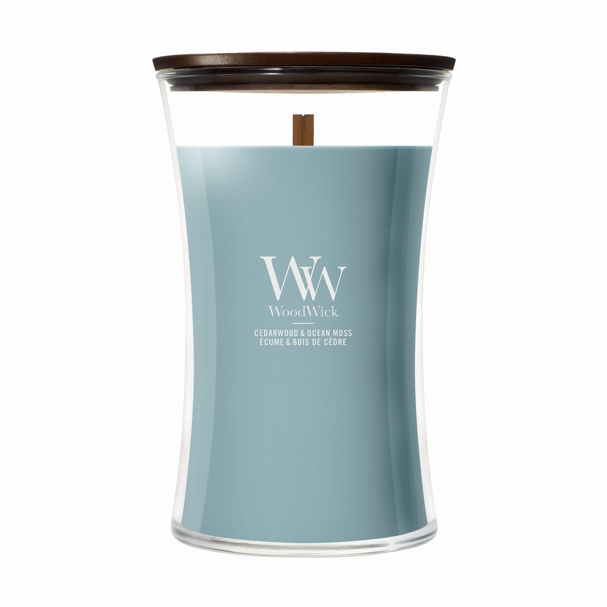 Świeca zapachowa duża WoodWick Cedarwood & Ocean Moss