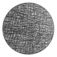 Obrusy i serwetki - Podkładka KREIS średnica 38 cm czarny - miniaturka - grafika 1