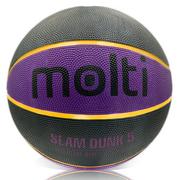 Koszykówka - Piłka do koszykówki MOLTI PK001 fiolet-czarna r.5 - miniaturka - grafika 1