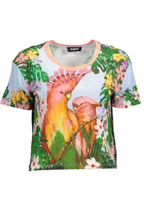 DESIGUAL T-SHIRT Z KRÓTKIM RĘKAWEM DAMSKI JASNY NIEBIESKI - Portfele - miniaturka - grafika 1