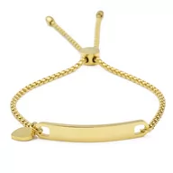 Bransoletki - Bransoletka blaszka STAL SZLACHETNA POZŁACANA - miniaturka - grafika 1