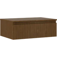Szafki łazienkowe - Mexen Rivel szafka łazienkowa podumywalkowa 70 cm z blatem, 1 szuflada, ryflowana , orzech - 91A20-06023-1-BFC86 - miniaturka - grafika 1