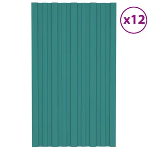 shumee Panele dachowe 12 szt. stal galwanizowana zielone 80x45 cm - Pokrycia dachowe - miniaturka - grafika 1