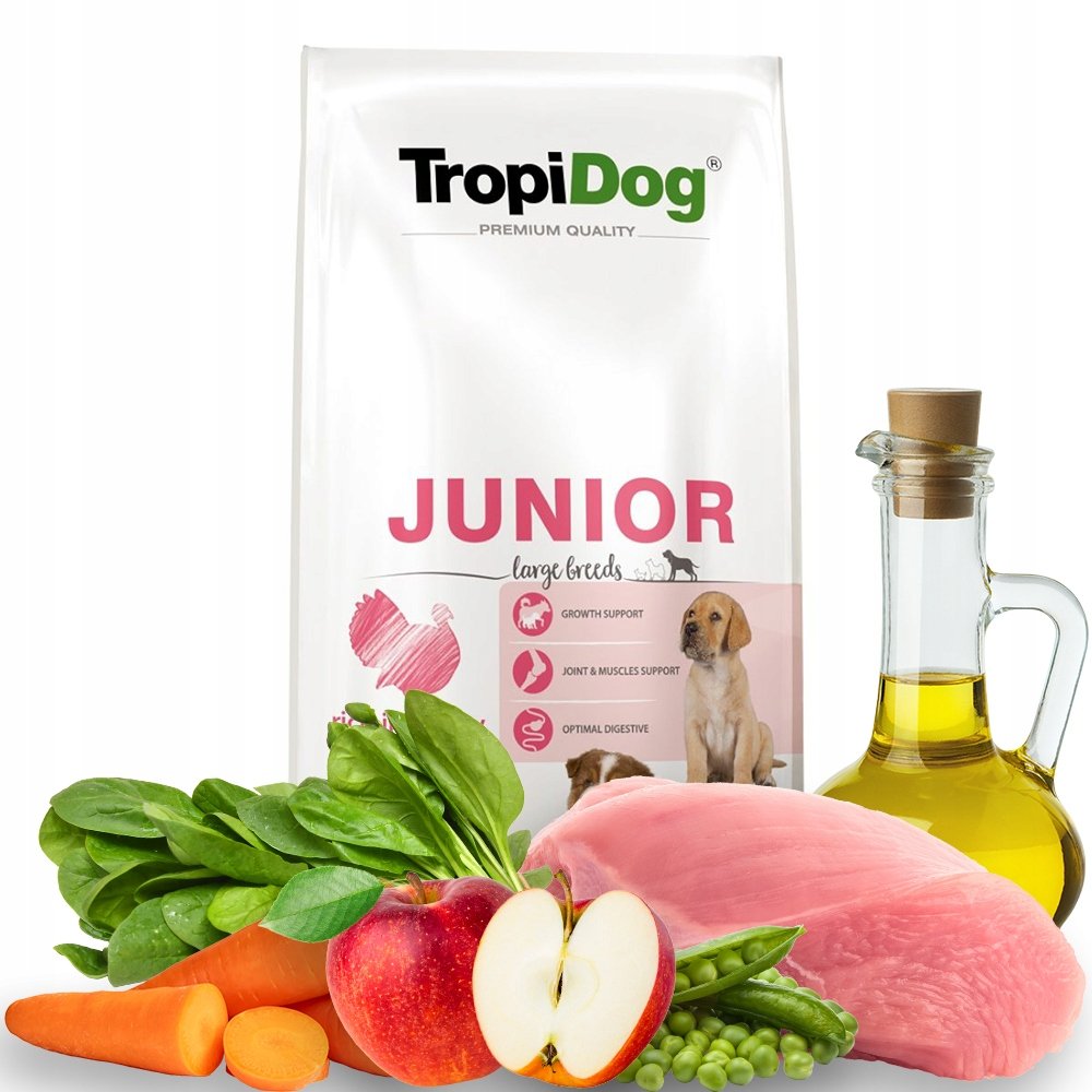 Tropidog Junior Large Turkey Rice 12 kg