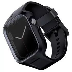 Uniq Pasek wymienny Monos a ochranné pouzdro na Apple Watch 45/44mm UNIQ-45MM-MONOSBLK Czarny - Akcesoria do smartwatchy - miniaturka - grafika 1
