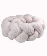 Ochraniacze do łóżeczka - Ochraniacz do łóżeczka warkocz "Wafel różowy" - 280cm - miniaturka - grafika 1